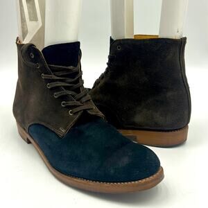 OLIVER SPENCER CHELSEA CHUKKA BOOT MENS SIZE 11 SUEDE LEATHER BROWN BLACK BOOT